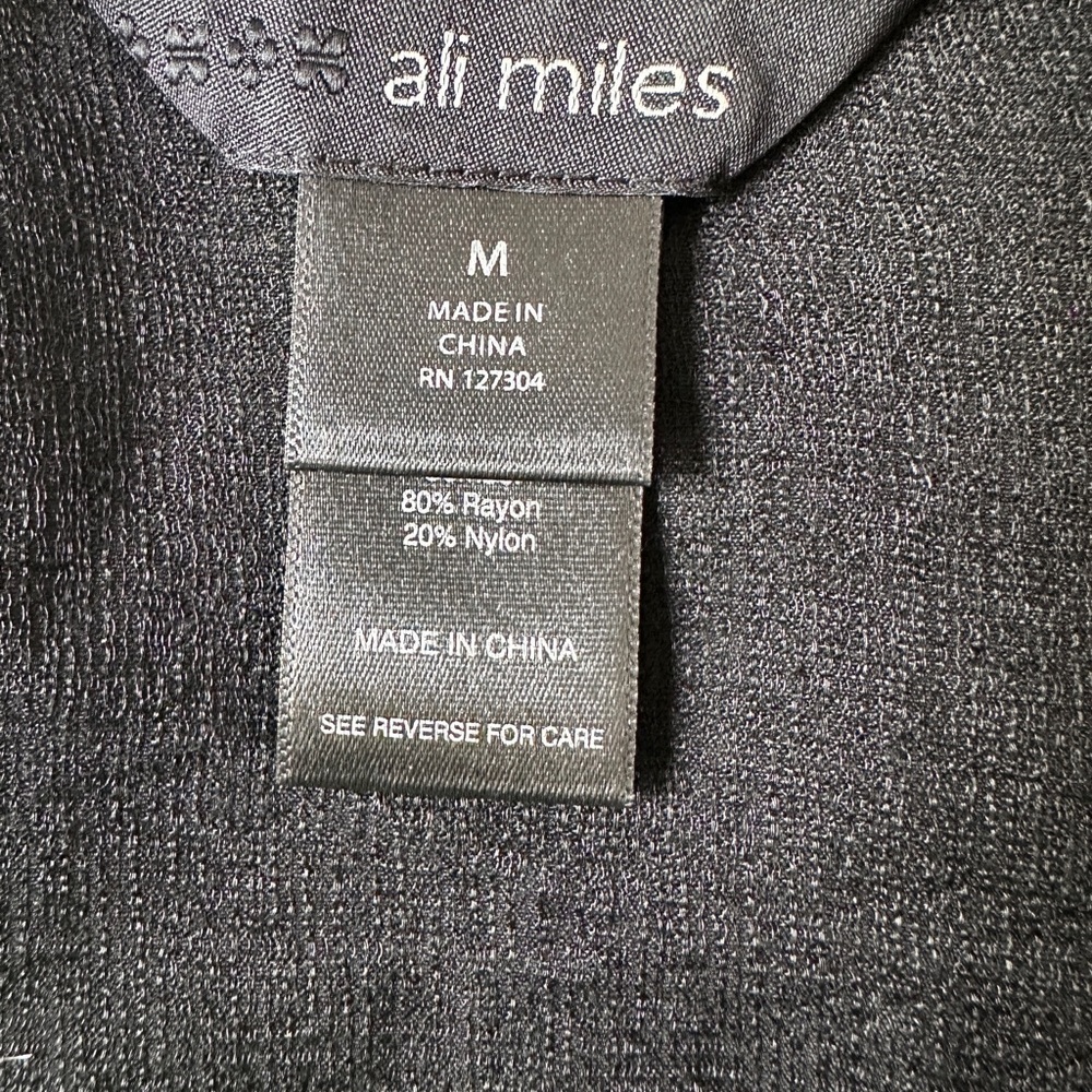 Ali Miles Lime Green Geometric Button-Up Shirt – Size Medium Unique Statement - Picture 3 of 6